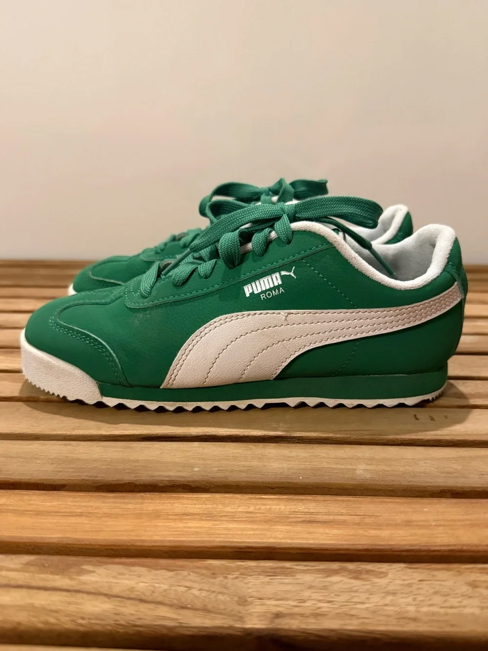 Puma Kids Green Roma Sneakers